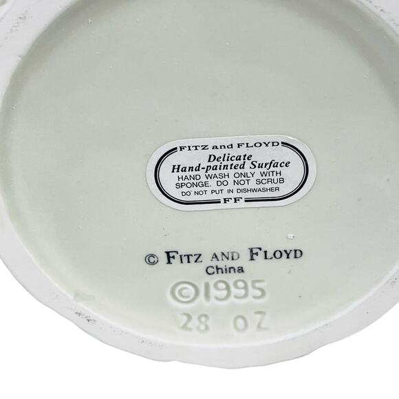 Vintage Fitz & Floyd Vegetable Garden Teapot Basket Weave 1995 in Original Box - Picture 6 of 12